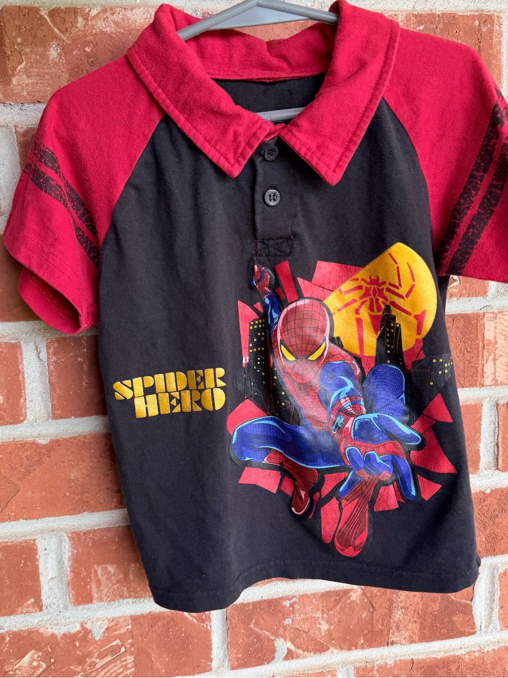 Y2K toddler boys spider man shirt